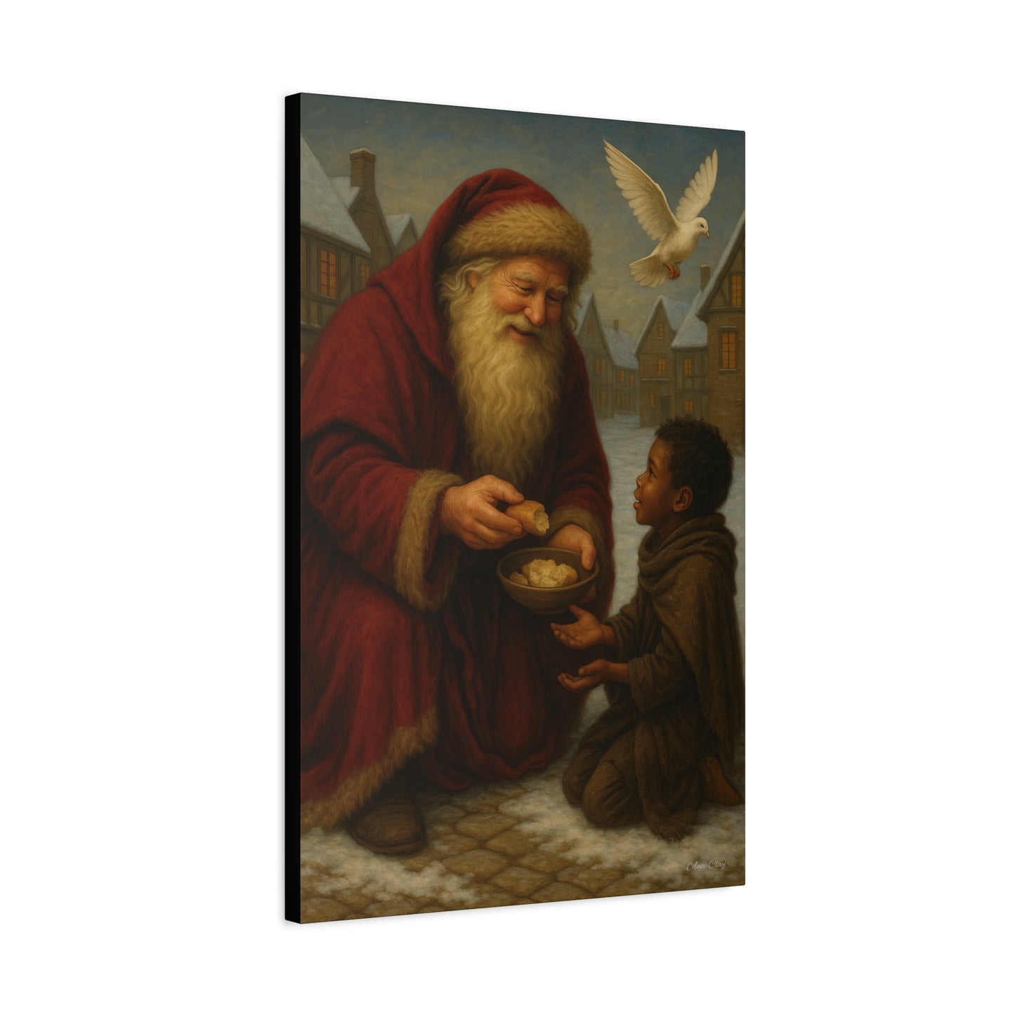 Spirit of Christmas Santa Giving Joy Canvas Print