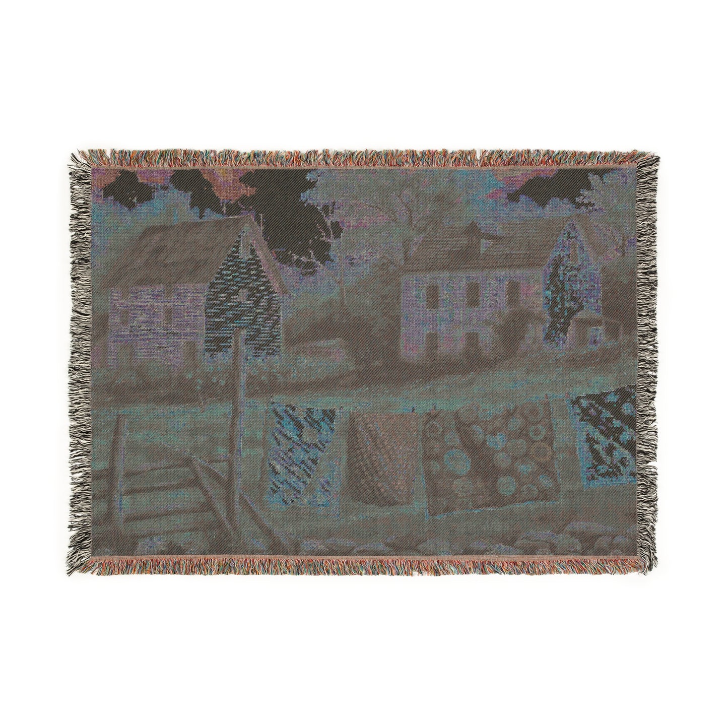 Rustic Farmhouse Woven Blanket | Cozy Decorative Throw for Home Décor