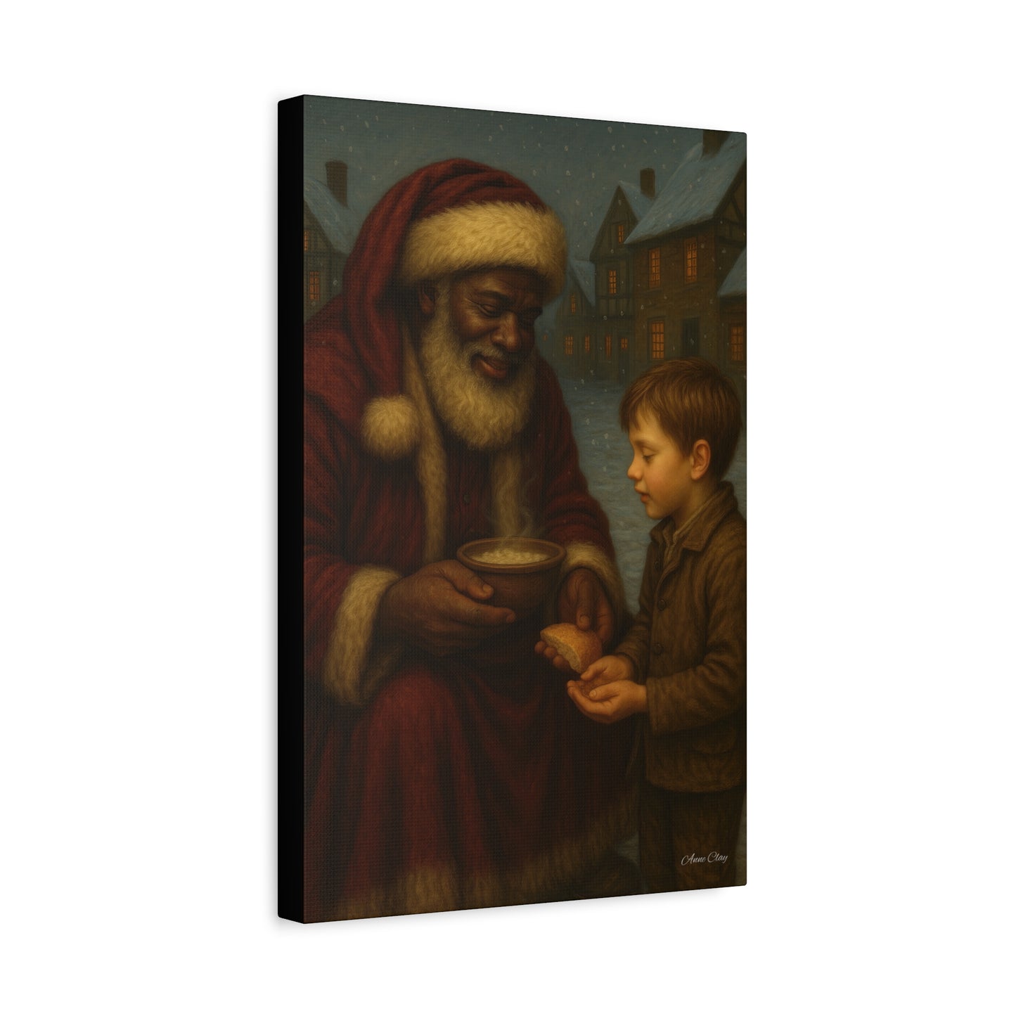 Spirit of Christmas, Breaking Bread Together Christmas Canvas Wall Art