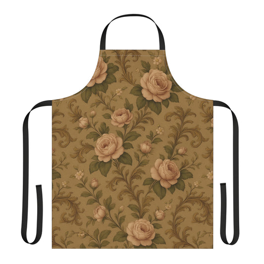 Floral Kitchen Apron, Vintage Rose Design, Cooking Gift, Chef Apron, Gardening Apron, Mother's Day Gift, Home Baking