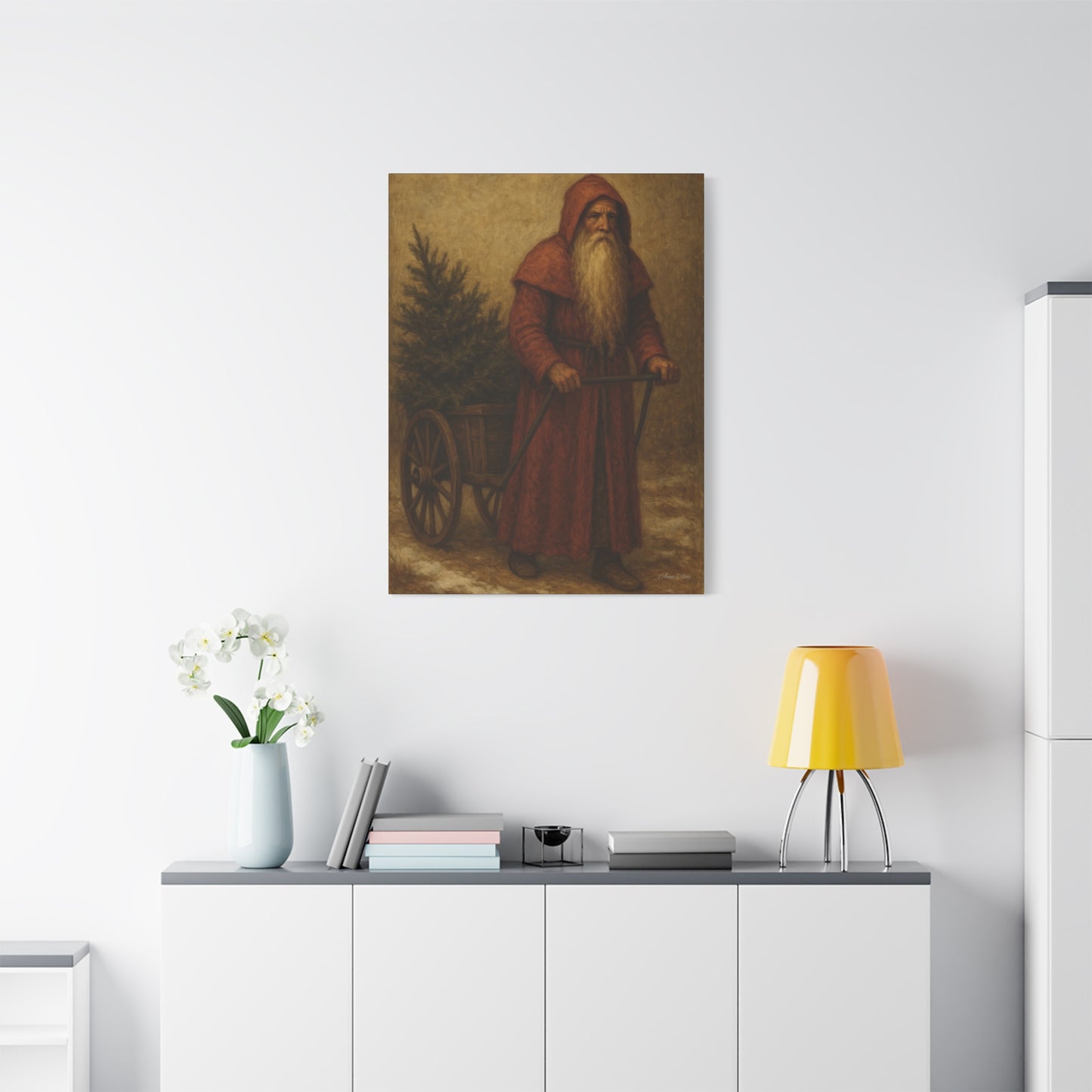 Rustic Santa Canvas Wall Art