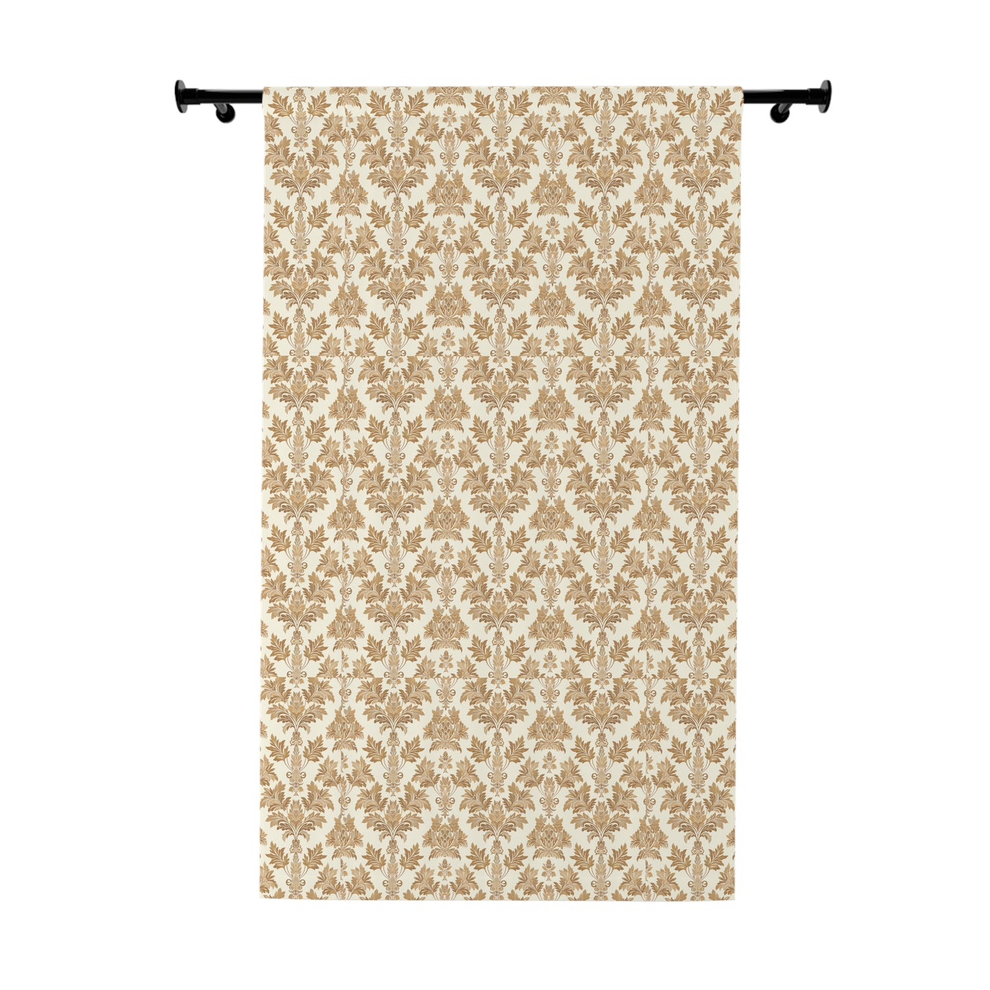 Shades of Gold Damask Window Curtains (1 Piece)