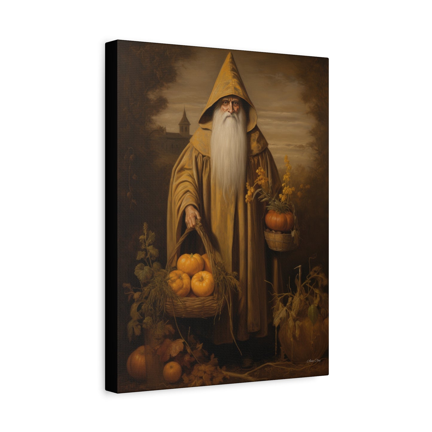 Pumpkin Santa Matte Canvas, Stretched, 1.25"