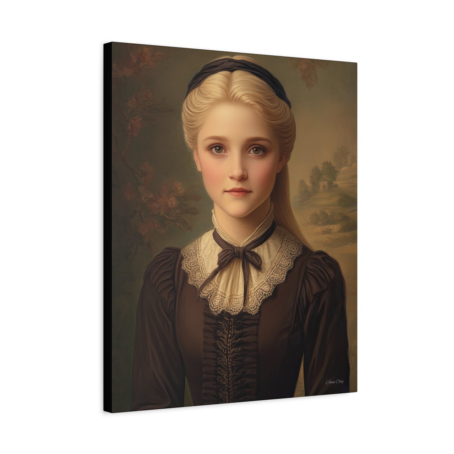 Vintage Portrait Canvas Wall Art, Home Decor, Gift for History Lovers, Romantic Wall Decor, Unique Gift Idea