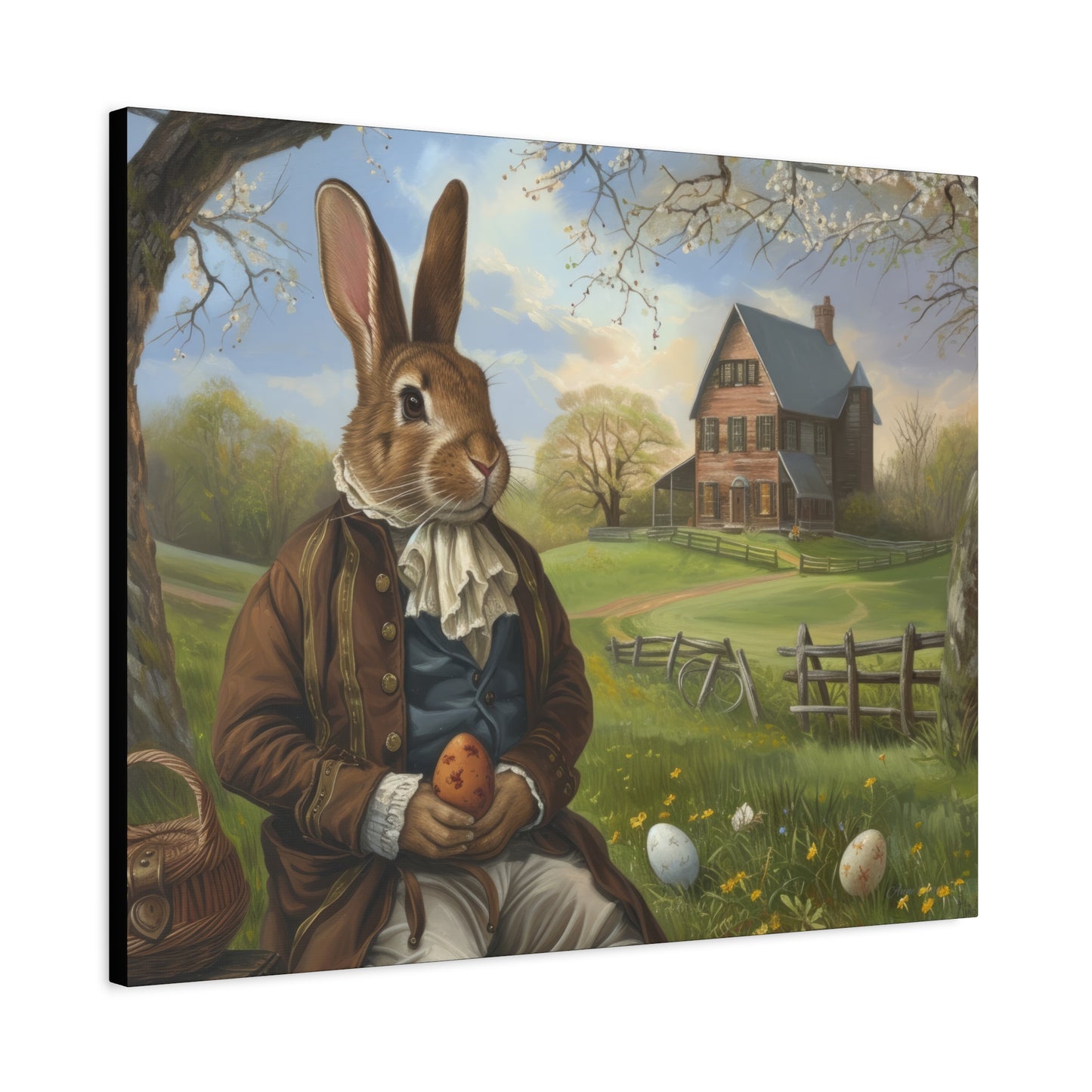 Easter Memories Easter Bunny Canvas Art - Charming Stretched Print for Spring Decor