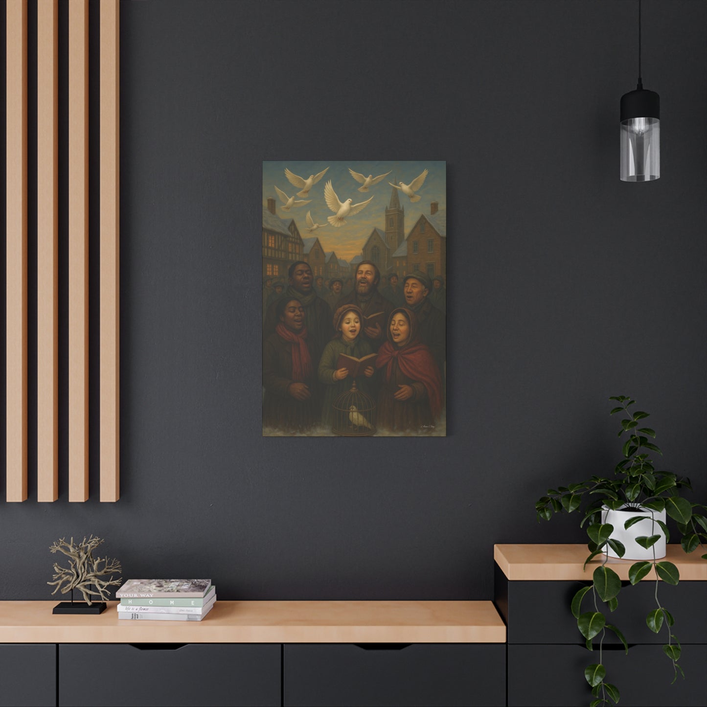 Peace on Earth Good Will Toward All People Inspirational Canvas Art: 'Peaceful Hymn' Stretched Print