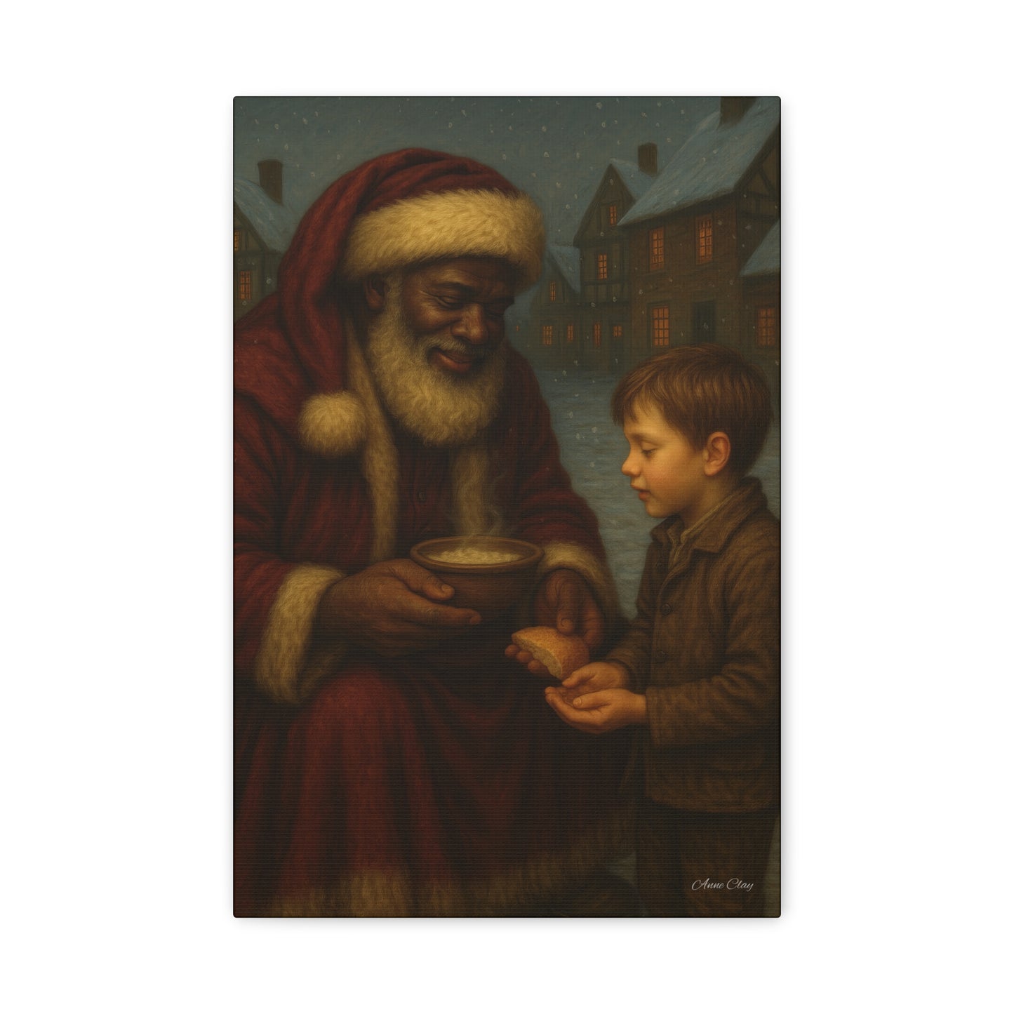 Spirit of Christmas, Breaking Bread Together Christmas Canvas Wall Art
