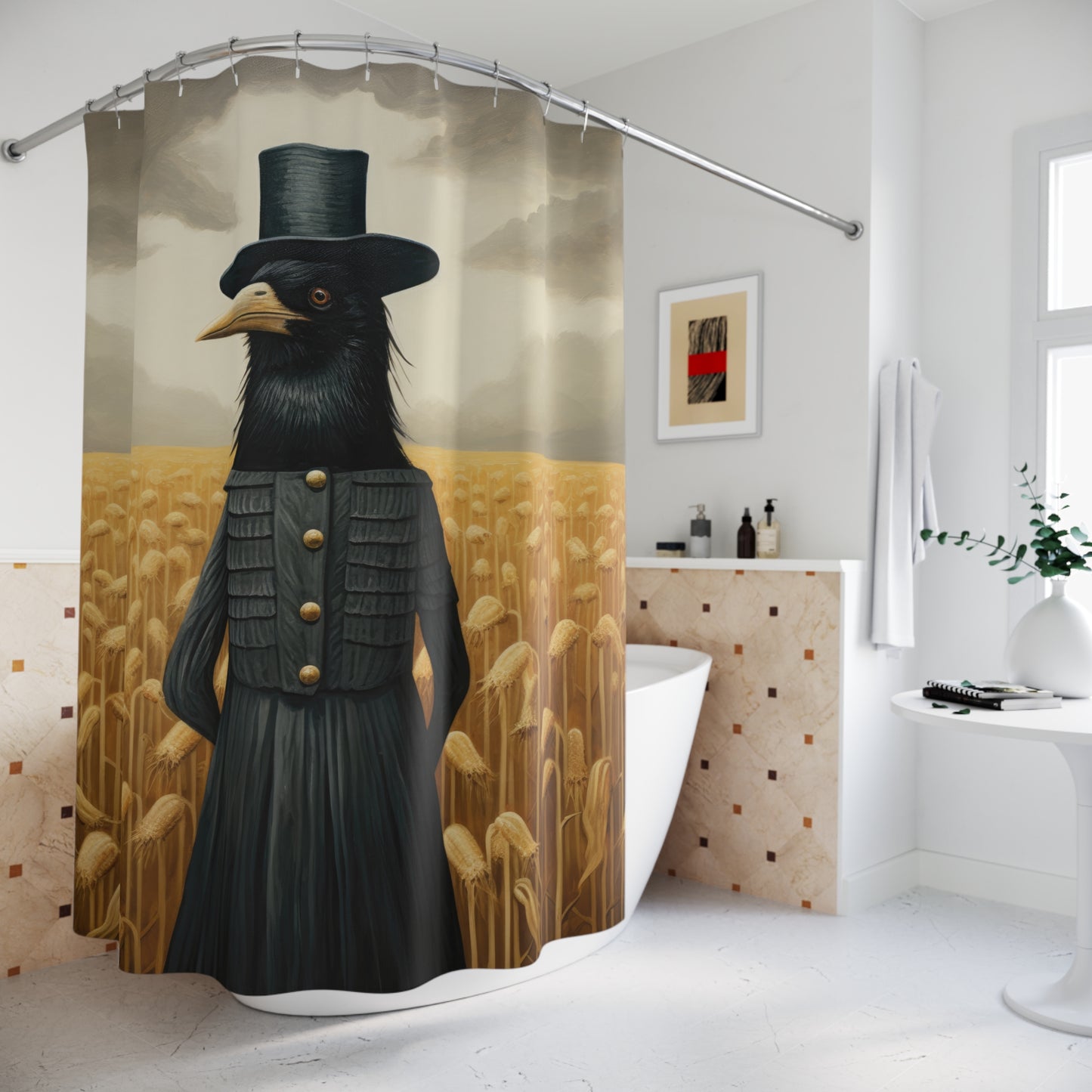 Proper Crow Shower Curtains